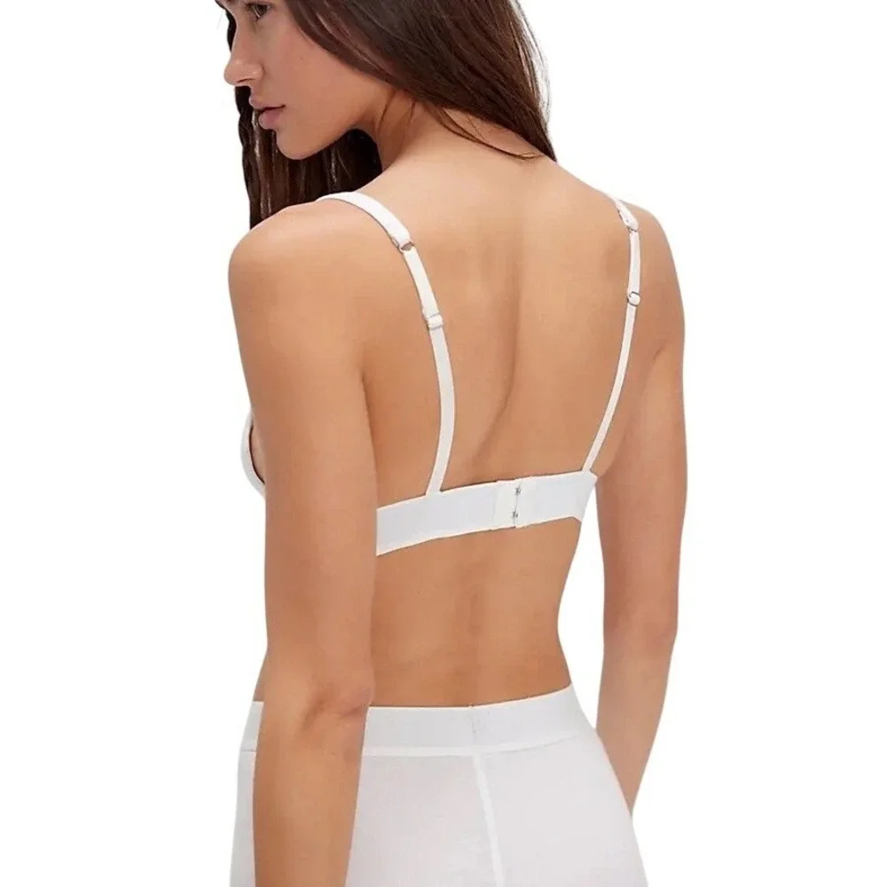 We The Free Free People Triangle Bralette Ivory‎ L NWT - Picture 2 of 12